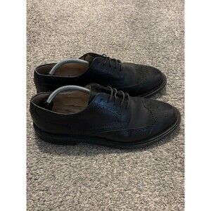 Paraboot Wingtip Oxford Black Men's Leather Dress Shoes‎ Size US 10 UK 9